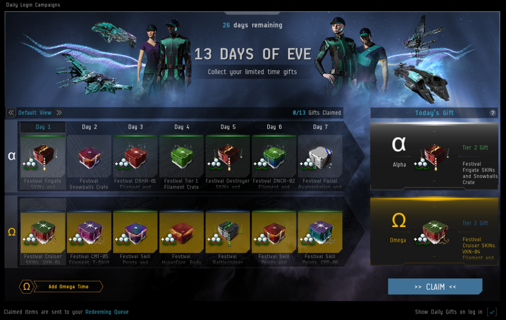 These daily log-in rewards are tweaking - Player Features & Ideas - EVE  Online Forums